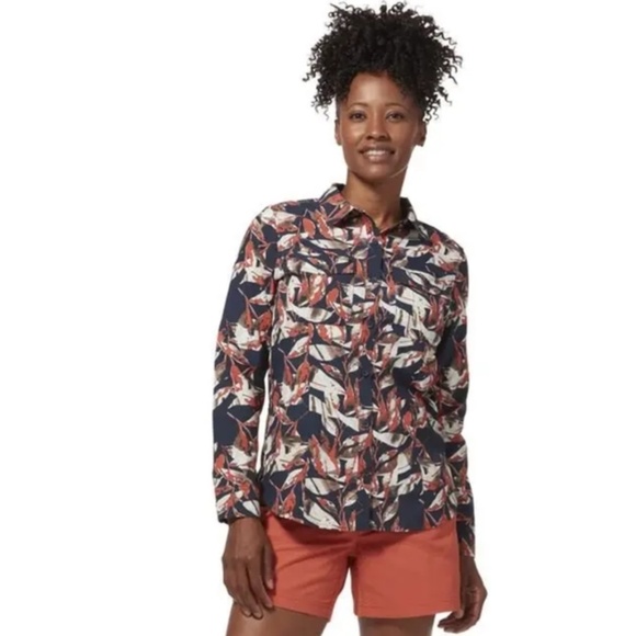 Royal Robbins Expedition Colorful Long Sleeve Button Shirt Insect Shield Large - Picture 1 of 9